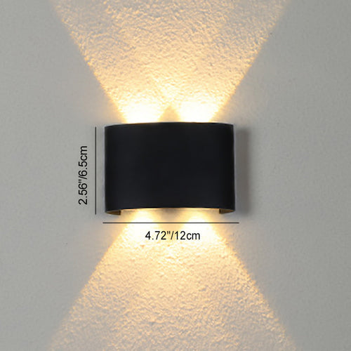 Vanntett LED-vegglampe laget av aluminium og akryl for terrasser