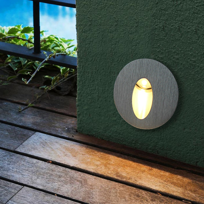 Moderne Art Deco Rund Firkant Aluminiums Vanntett LED Vegglampe For Gang | Skanto