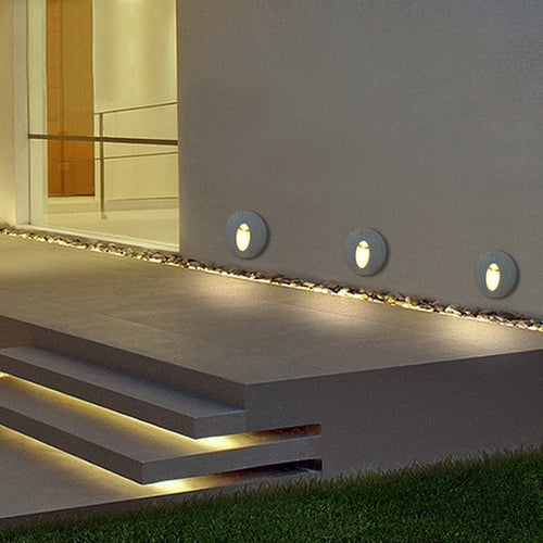 Moderne Art Deco Rund Firkant Aluminiums Vanntett LED Vegglampe For Gang | Skanto