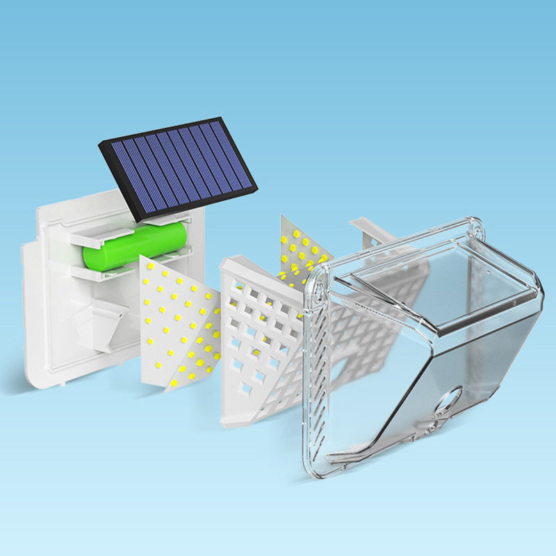 Moderne Enkelhet Solar Vanntett Triangel Silikon ABS PC LED Utendørs Vegglampe For Utendørs Terrasse | Skanto