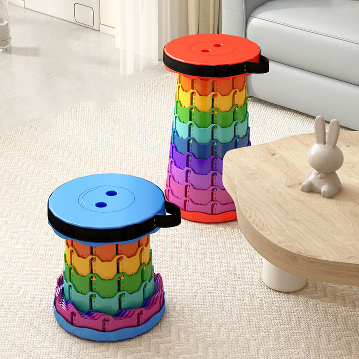 Moderne minimalistisk cylindrisk PP utvidbar sammenleggbart krakk for utendørs | Skanto
