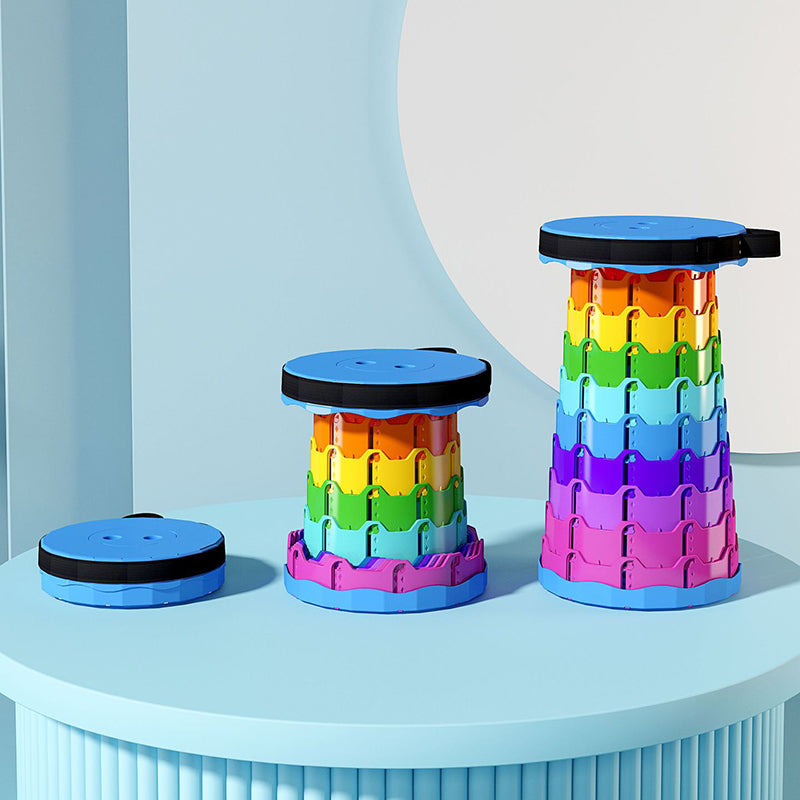 Moderne minimalistisk cylindrisk PP utvidbar sammenleggbart krakk for utendørs | Skanto