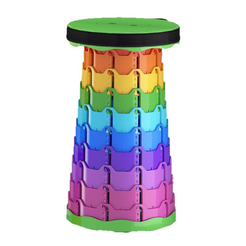 Moderne minimalistisk cylindrisk PP utvidbar sammenleggbart krakk for utendørs | Skanto