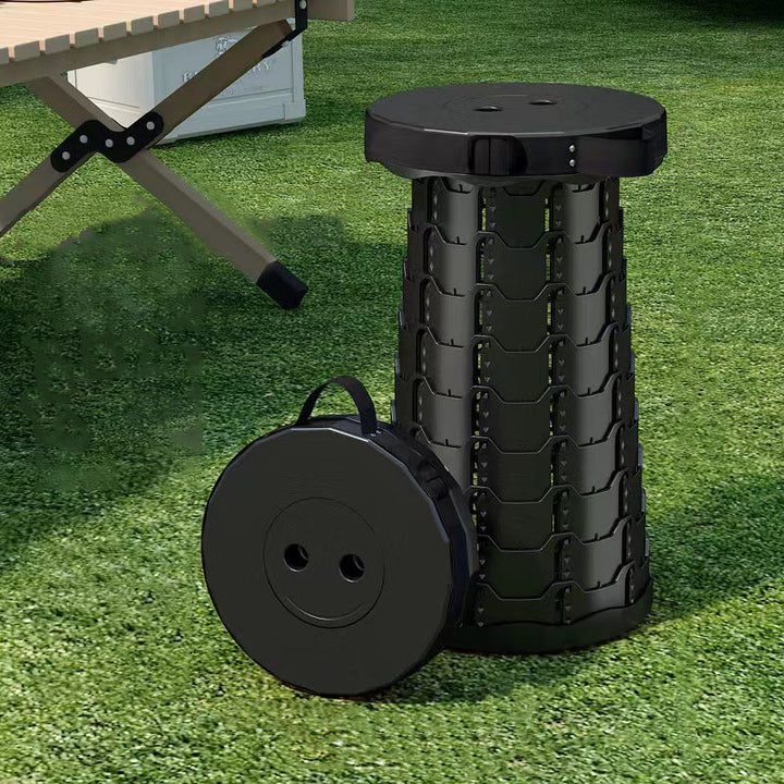 Moderne minimalistisk cylindrisk PP utvidbar sammenleggbart krakk for utendørs | Skanto