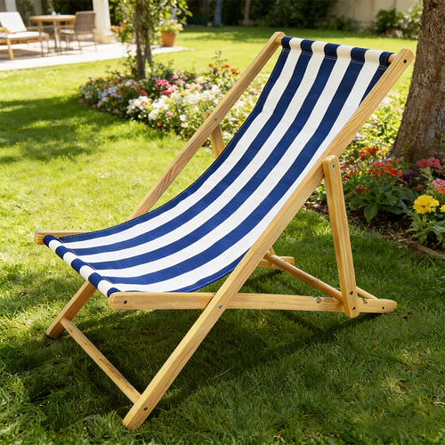 Moderne Minimalistisk Rektangulær Oxford Stoff Solid Furu Utendørs Strandstol Sammenleggbar Recliner Ryggstøtte For Utendørs | Skanto