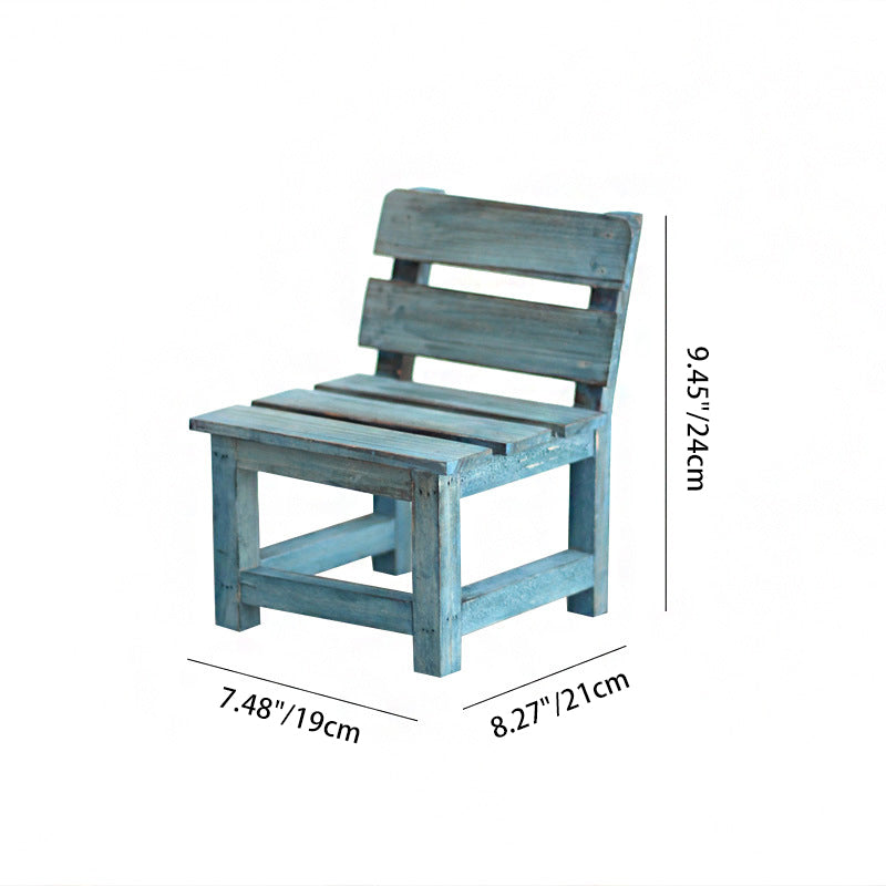 Moderne minimalistisk rektangulær solid tre lav krakk ryggstøtte dekorativt tegneseriedesign for hage | Skanto