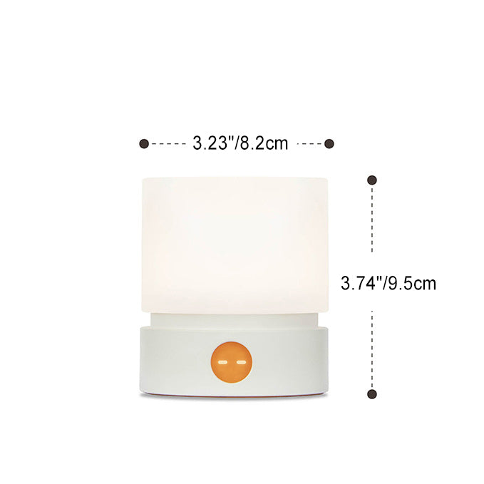 Skanto | Moderne nordisk timer oppladbar ABS HIPS silikon sylinder LED bordlampe nattlys for natbordet