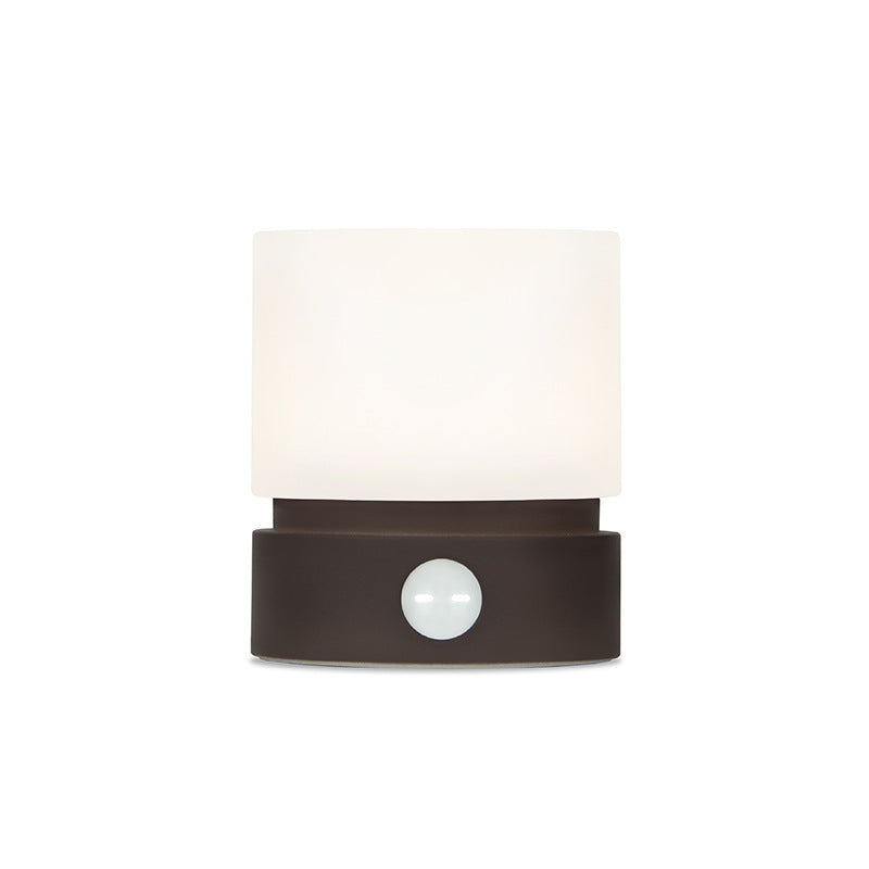 Skanto | Moderne nordisk timer oppladbar ABS HIPS silikon sylinder LED bordlampe nattlys for natbordet