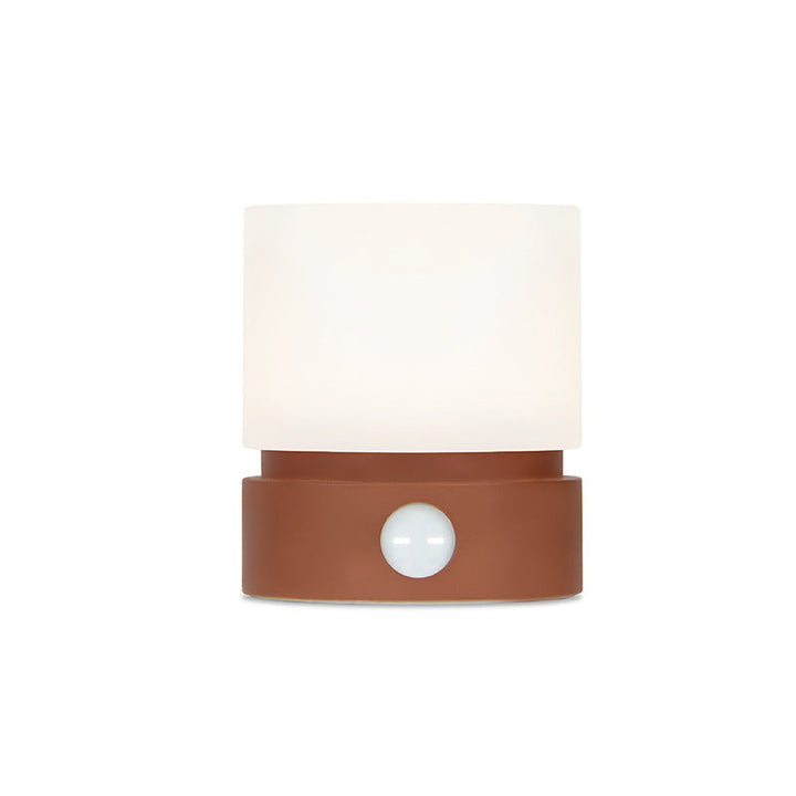 Skanto | Moderne nordisk timer oppladbar ABS HIPS silikon sylinder LED bordlampe nattlys for natbordet