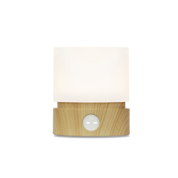 Skanto | Moderne nordisk timer oppladbar ABS HIPS silikon sylinder LED bordlampe nattlys for natbordet