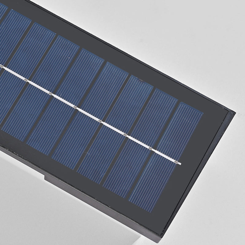 Moderne minimalistiske sol- og vanntette plast- og PC-rektangulære LED-vegglampe for utendørs, patio og hage | Skanto