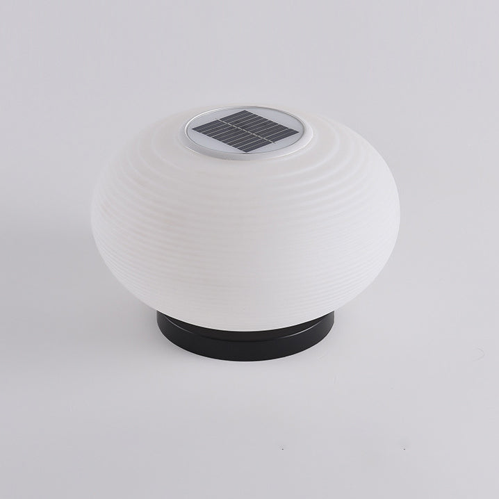 Moderne Minimalistisk PE Oval LED Sol & Vanntett Utebelysning For Hage & Terrasse | Skanto
