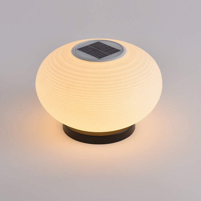 Moderne Minimalistisk PE Oval LED Sol & Vanntett Utebelysning For Hage & Terrasse | Skanto