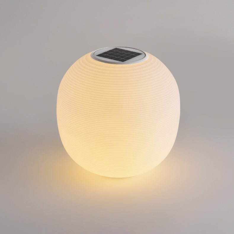 Moderne Minimalistisk PE Oval LED Sol & Vanntett Utebelysning For Hage & Terrasse | Skanto