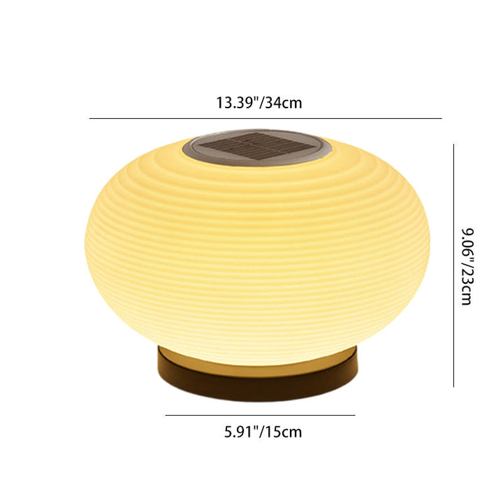 Moderne Minimalistisk PE Oval LED Sol & Vanntett Utebelysning For Hage & Terrasse | Skanto