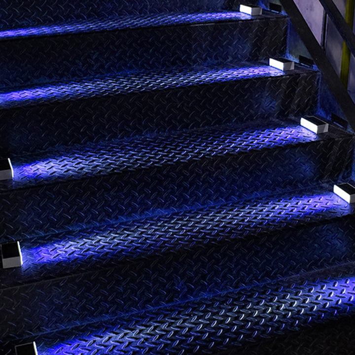 Moderne Minimalistiske Solvannavvisende ABS PC Rektangulær LED Utendørs Trinnlys Ideell For Hage Og Utendørs Patio | Skanto