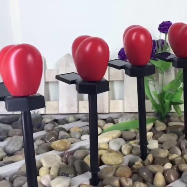 Solcelledrevet, vanntett LED-utelampe av ABS-plast i hjerteform med nanoteknologi for hage og terrasse