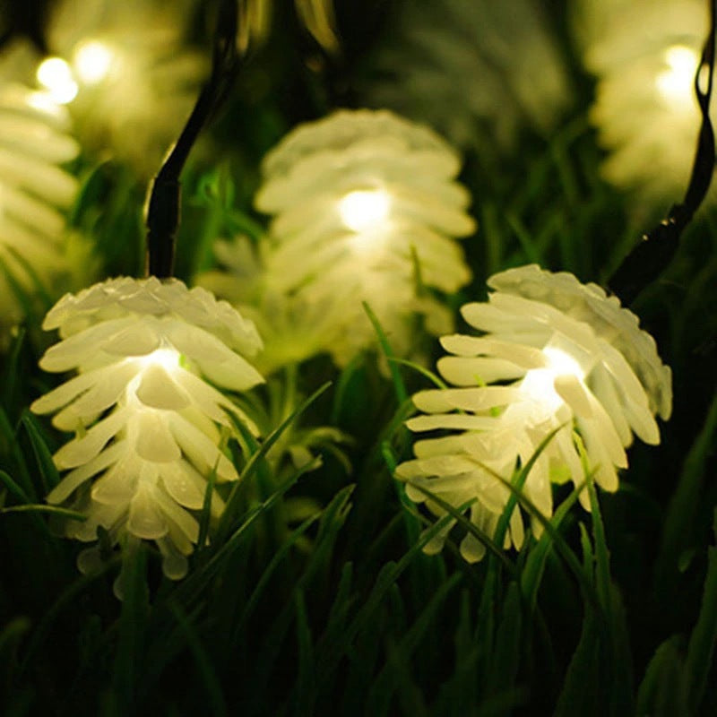 Skanto | Moderne Art Deco Vanntett Solbatteri PVC Kongle LED Lyskjede For Hage & Utendørs Patio