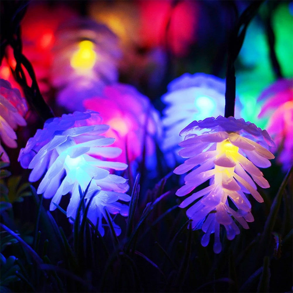 Skanto | Moderne Art Deco Vanntett Solbatteri PVC Kongle LED Lyskjede For Hage & Utendørs Patio