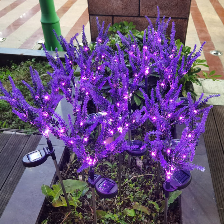 Moderne Art Deco Solvannbestandig Rustfritt Stål PC & ABS Falsk Lavendel LED Utebelysning Landskapsbelysning For Hage & Utendørs Patio | Skanto