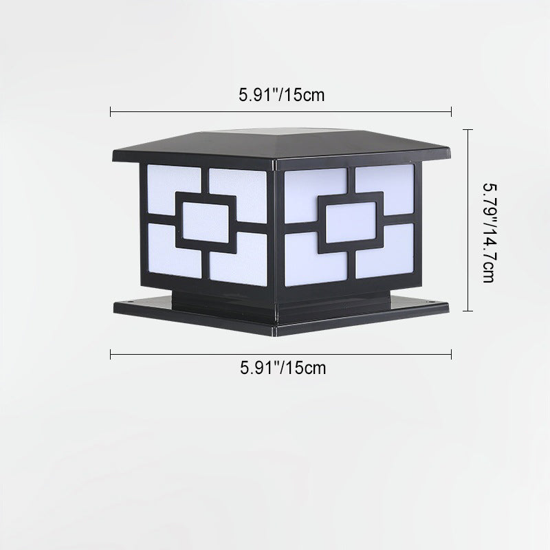 Vanntett LED solcellelampe i ABS-kubemateriale for terrassen