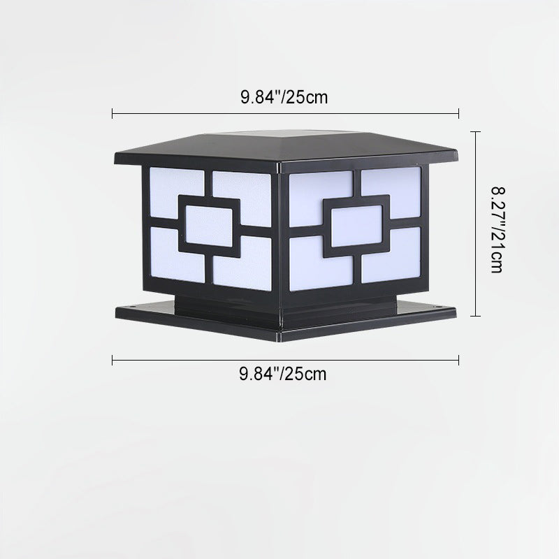 Vanntett LED solcellelampe i ABS-kubemateriale for terrassen