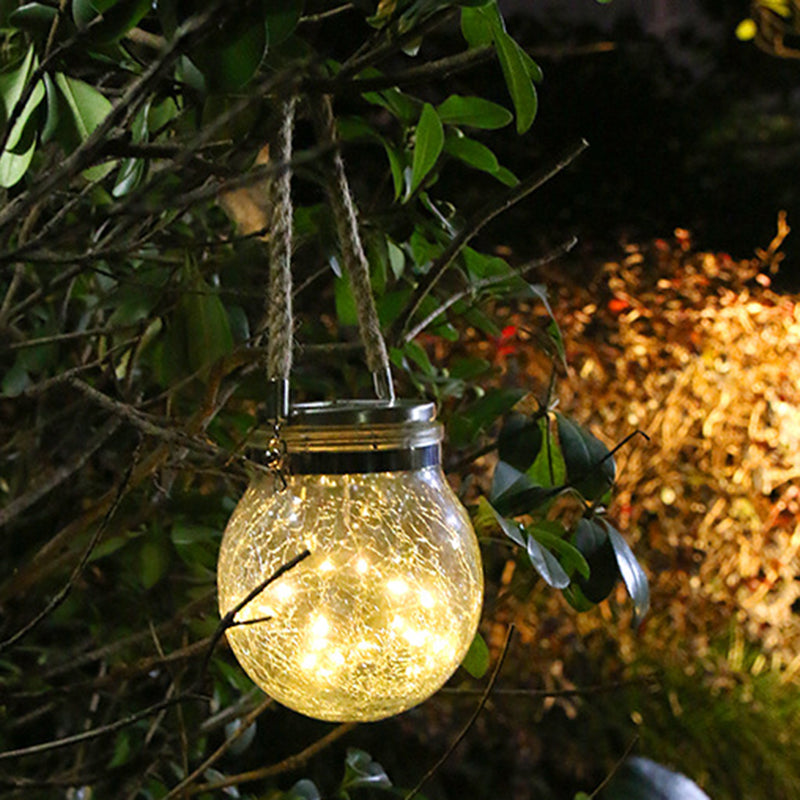 Moderne Art Deco Solar Orb Rustfritt Stål Glass LED Utendørs Lys For Hage | Skanto