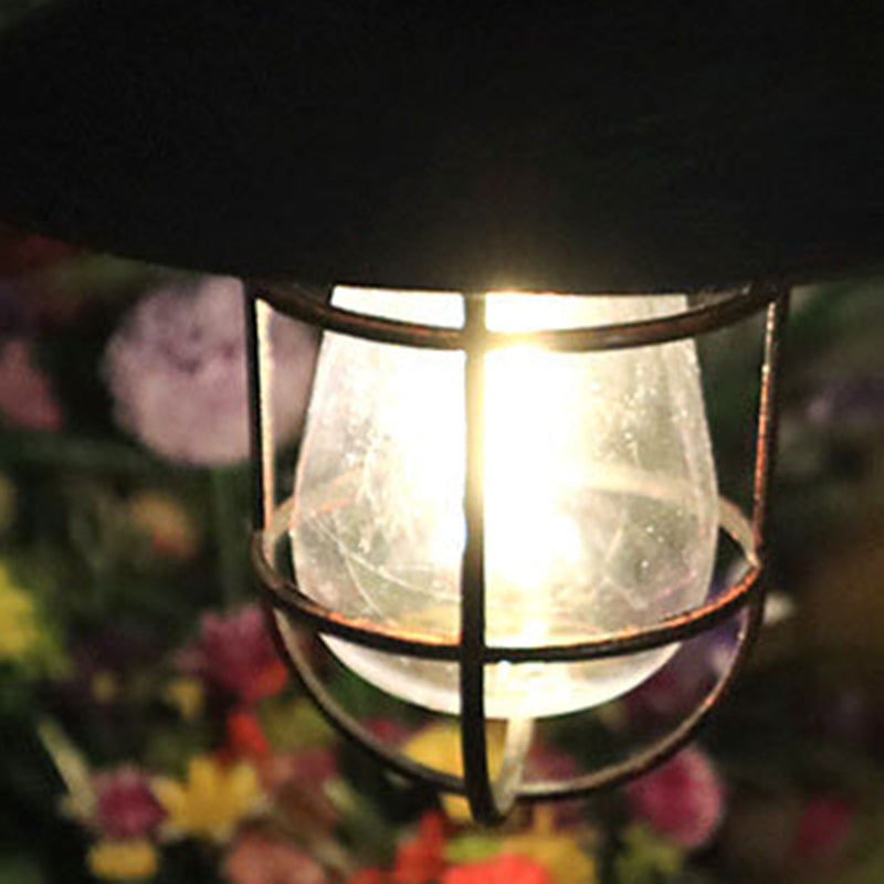 Moderne Minimalistiske Sol Sylinder Hullet Ut Jern Plast LED Utendørs Lys For Hage | Skanto