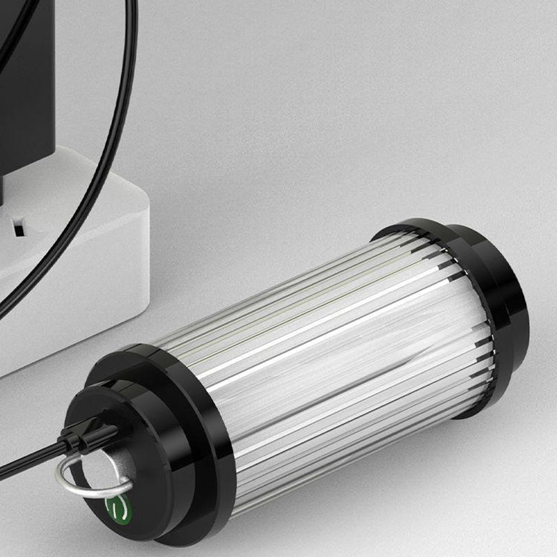 Moderne minimalistiske bærbare sylinder metall ABS USB LED utendørs lys for hage | Skanto