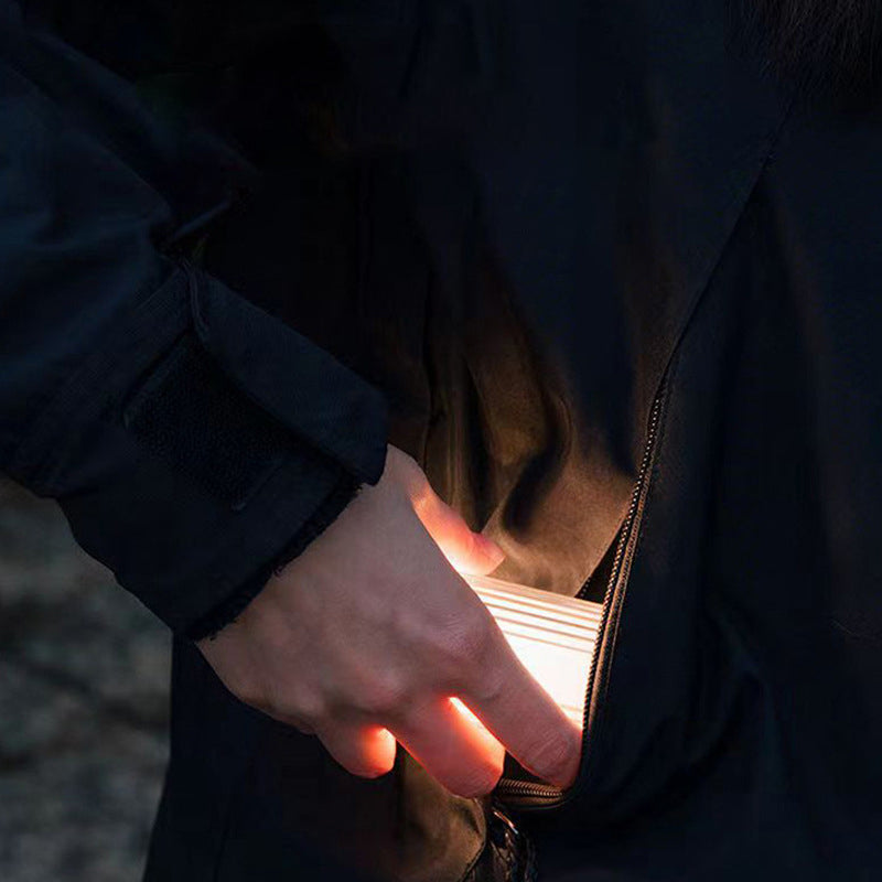 Moderne minimalistiske bærbare sylinder metall ABS USB LED utendørs lys for hage | Skanto