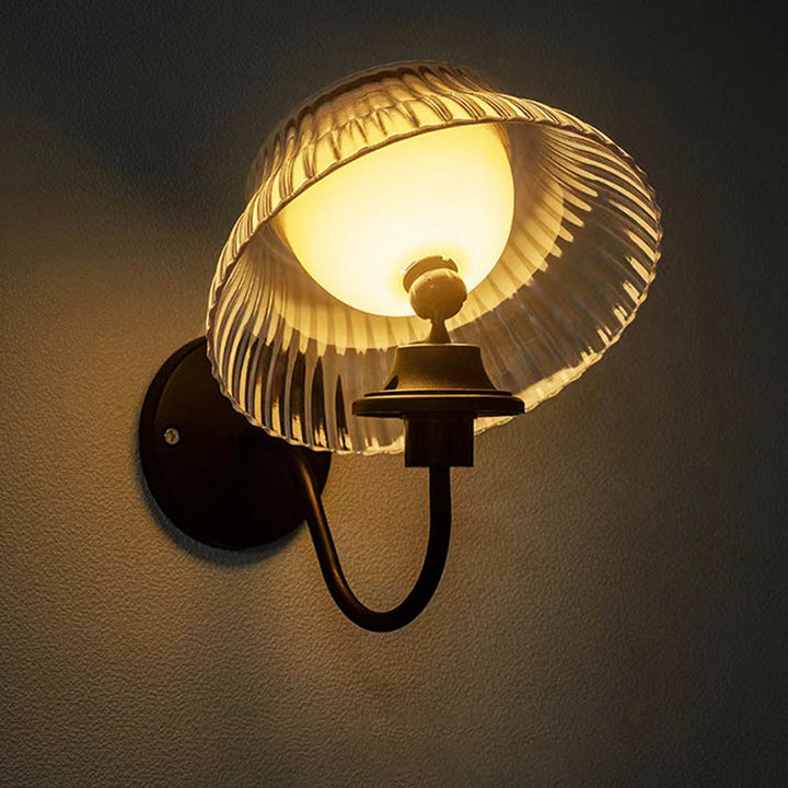 Moderne minimalistiske runde halvball kurvet pole jern ABS LED utendørs vegglampe for hagen | Skanto