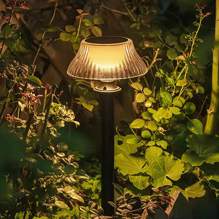 Moderne Minimalistisk Rund Halv Ball Lang Stang Jern ABS LED Grunnkontakt Utendørs Lys For Hage | Skanto