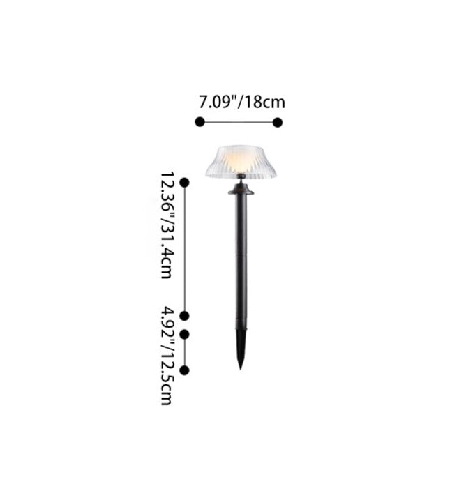 Moderne Minimalistisk Rund Halv Ball Lang Stang Jern ABS LED Grunnkontakt Utendørs Lys For Hage | Skanto