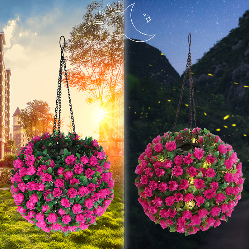 Moderne Art Deco Runde Blomsterbukett Plast LED Utendørs Lys For Hage | Skanto