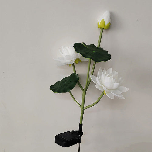 Samtidig Kreativ Lotusblomst Lotusblad Silke Tøy Rustfritt Stål LED Landskapslys Utendørslys For Hage | Skanto