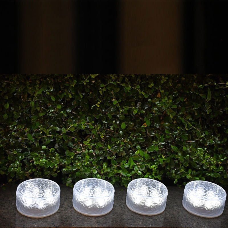 Moderne minimalistiske solrunde is mursteinformede akryl LED utendørslys for hage | Skanto