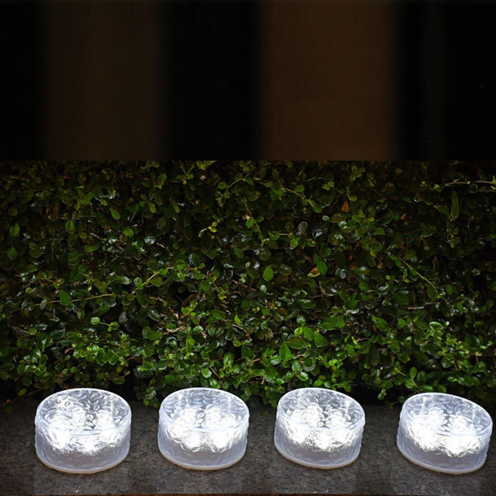 Moderne minimalistiske solrunde is mursteinformede akryl LED utendørslys for hage | Skanto