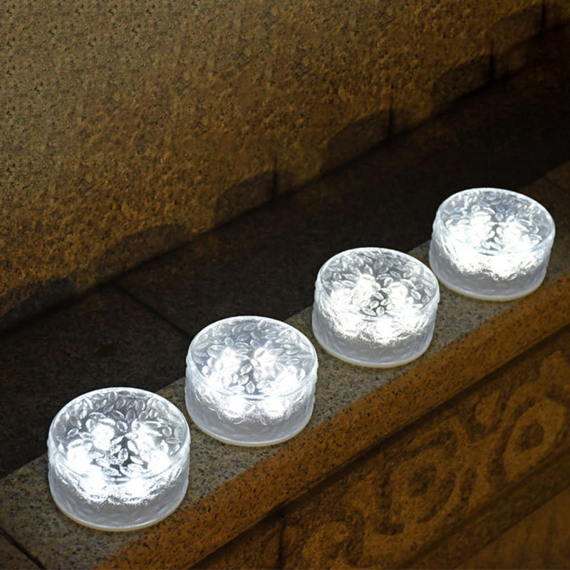 Moderne minimalistiske solrunde is mursteinformede akryl LED utendørslys for hage | Skanto
