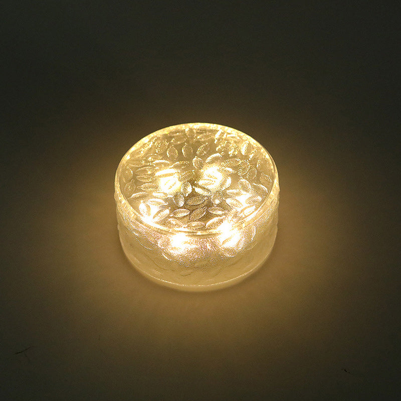 Moderne minimalistiske solrunde is mursteinformede akryl LED utendørslys for hage | Skanto