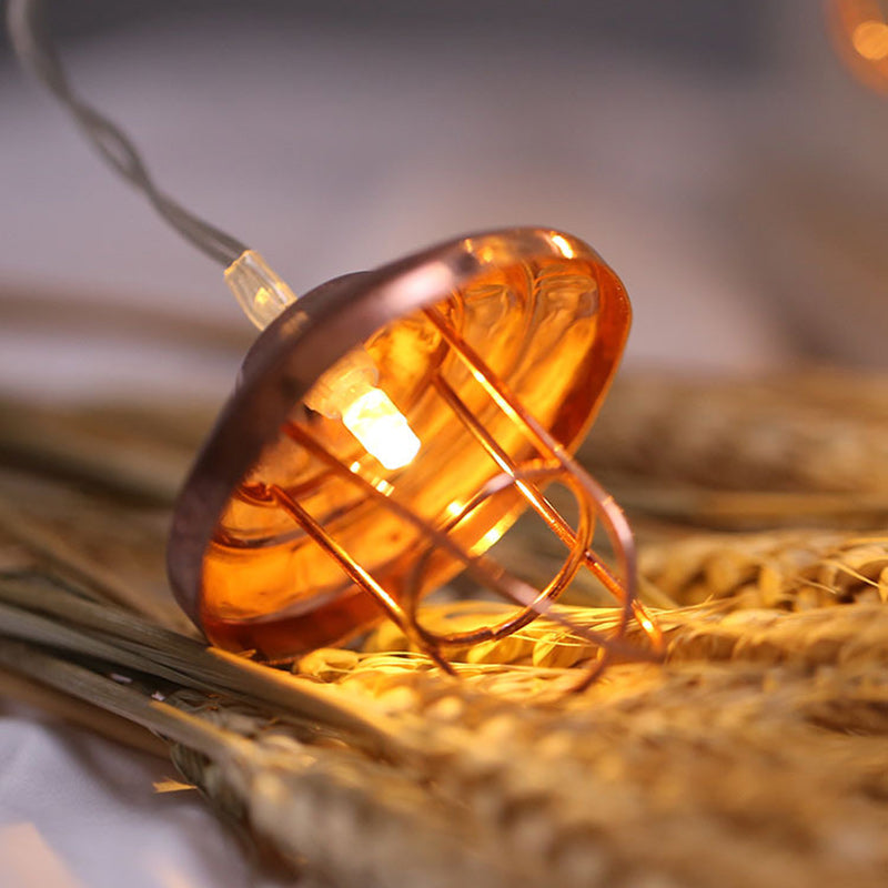 Skanto | Moderne Art Deco Mini Lantern Jern Plast LED Lyskjede For Soverom