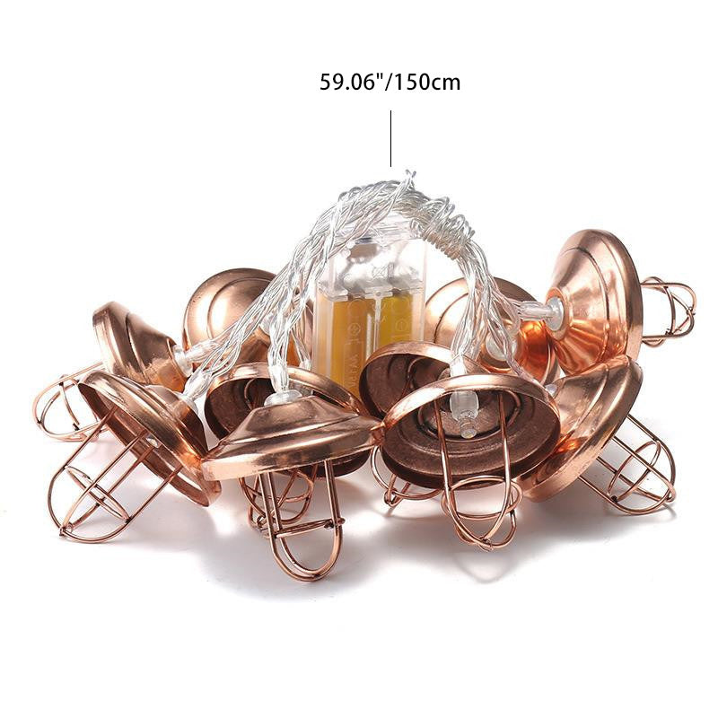 Skanto | Moderne Art Deco Mini Lantern Jern Plast LED Lyskjede For Soverom
