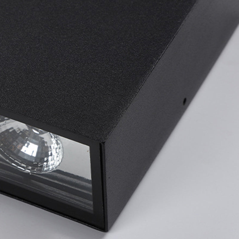 Moderne Minimalistisk Vanntett Rektangulær Aluminium LED Utendørs Vegglampe For Utendørs Patio | Skanto