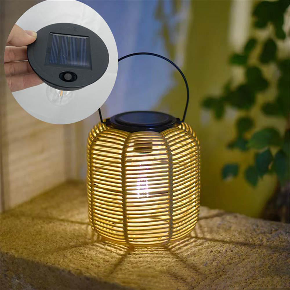 Moderne Art Deco Sol Vanntett Sylinder Lanterne Uthult Plast Jern LED Utendørs Lys For Hage | Skanto