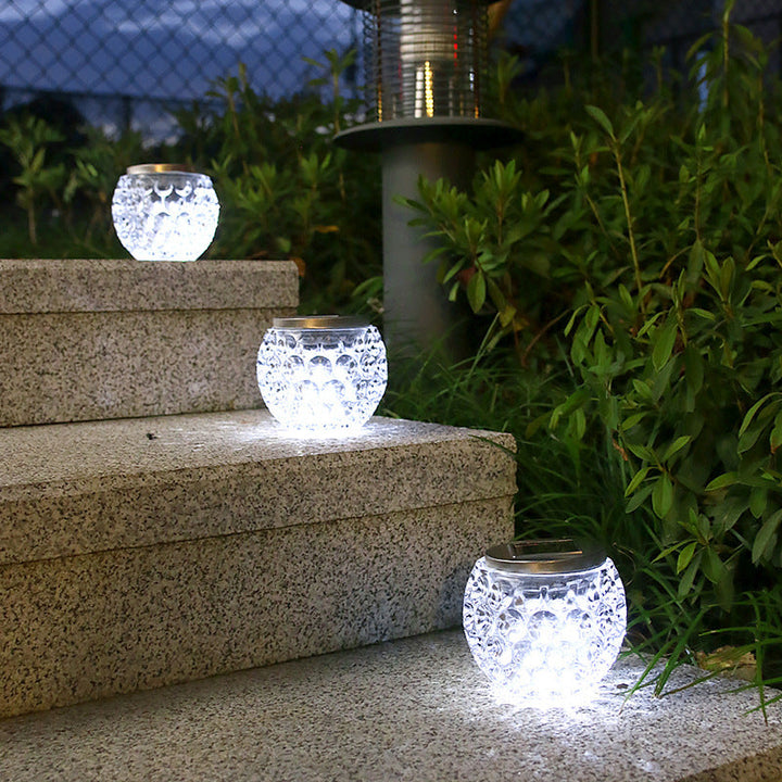 Moderne Art Deco Solglasskrukke Full Of Stars ABS Rustfritt Stål LED Utendørslys For Hage | Skanto