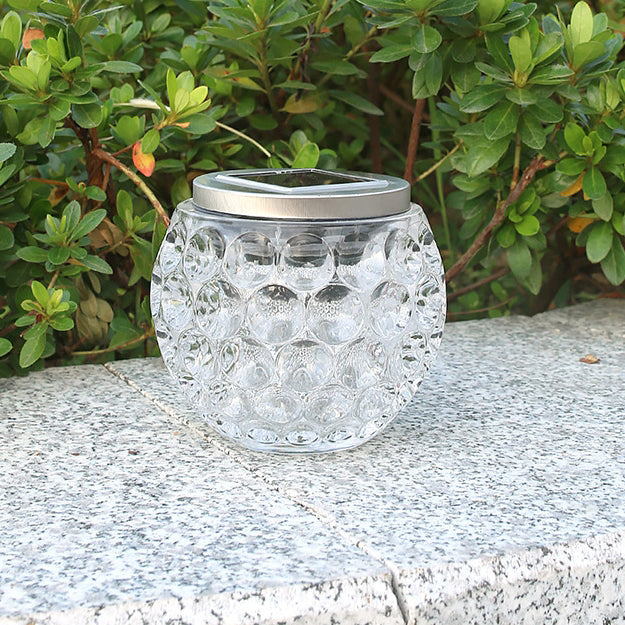 Moderne Art Deco Solglasskrukke Full Of Stars ABS Rustfritt Stål LED Utendørslys For Hage | Skanto