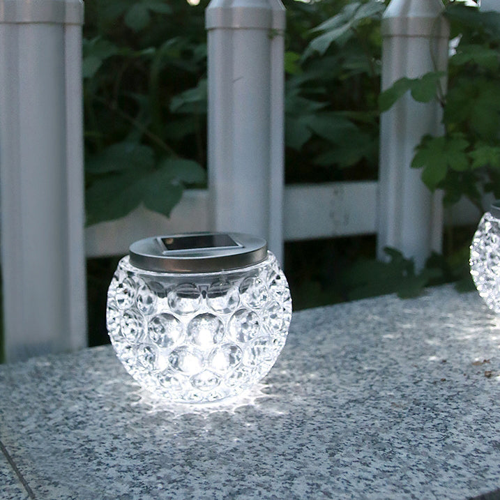 Moderne Art Deco Solglasskrukke Full Of Stars ABS Rustfritt Stål LED Utendørslys For Hage | Skanto