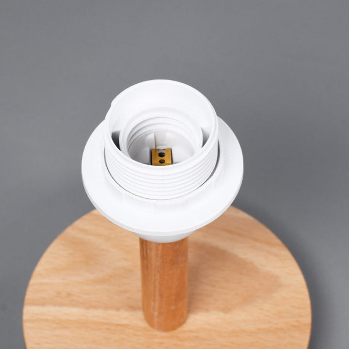 Skanto | Tradisjonell japansk sylinder trestoff 1-lamps bordlampe for stuen