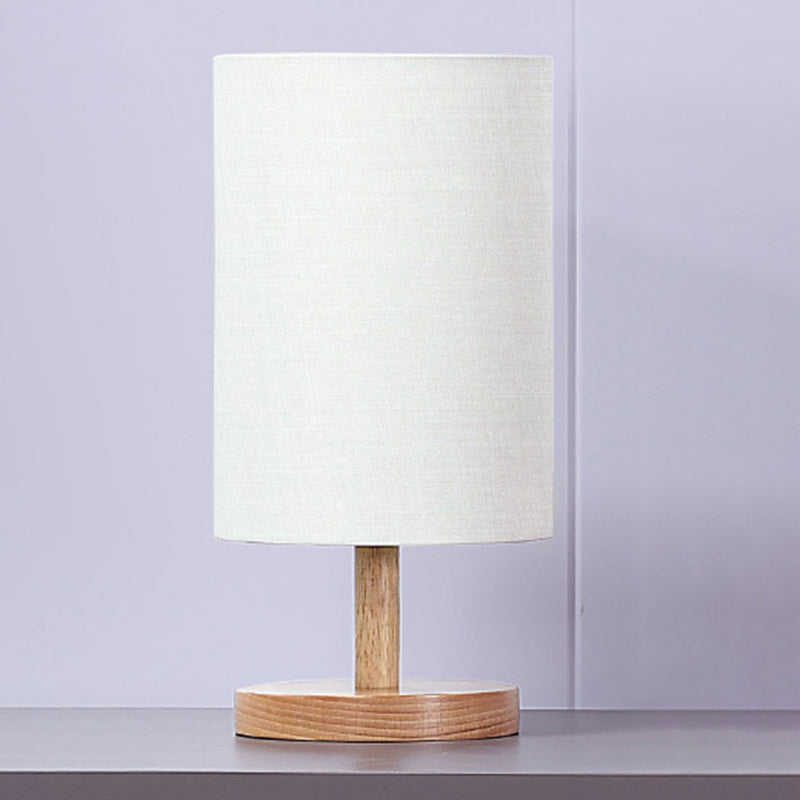Skanto | Tradisjonell japansk sylinder trestoff 1-lamps bordlampe for stuen