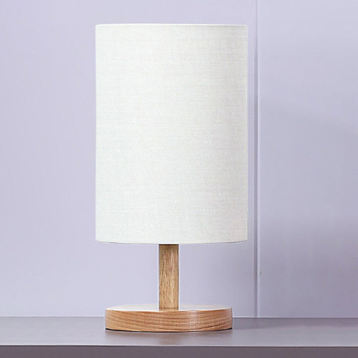 Skanto | Tradisjonell japansk sylinder trestoff 1-lamps bordlampe for stuen