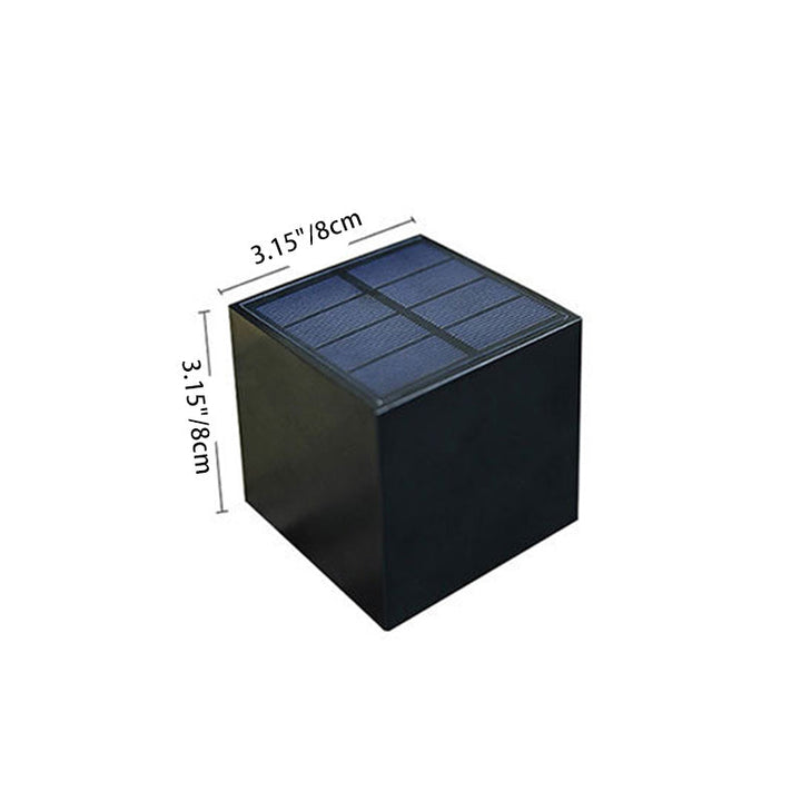 Moderne minimaliste kube plastisk solenergi LED vegglampe for hagen | Skanto